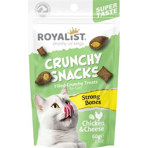 Royalıst Crunchy Snacks Chicken &Cheese/Storng Bones 60 Gr