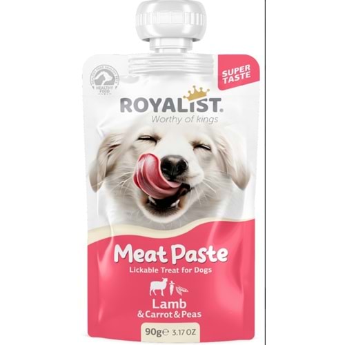 Royalıst Meat Paste Dog Lamb & Carrot & Peas 90 Gr
