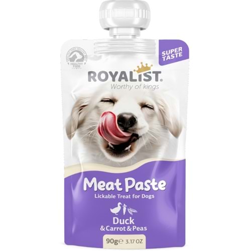 Royalıst Meat Paste Dog Duck & Carrot & Peas 90 Gr